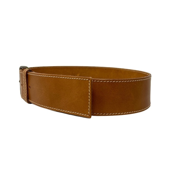 Vintage Byblos Classic Brown Leather Italian Belt Size 40